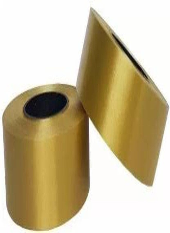 3A Featuretail Multipurpose Plastic Curly Ribbon for Bow Making, Decoration, Gift Packing, DIY Art & Craft (1Inch X 25Mtr Roll) (Golden, 2 Roll) - Image 1